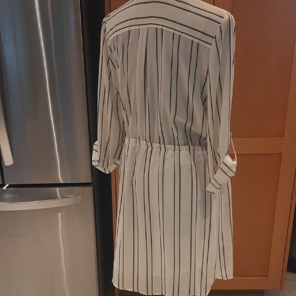 2 DRESS BDL🍌Banana Republic Gray/Green Tweed Sz12➕👄KismetStriped Gray/GreenSzL - Picture 11 of 13